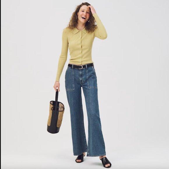 J. Crew Camp-pocket wide-leg jean in Elaine Wash 27" NWT - Picture 1 of 11